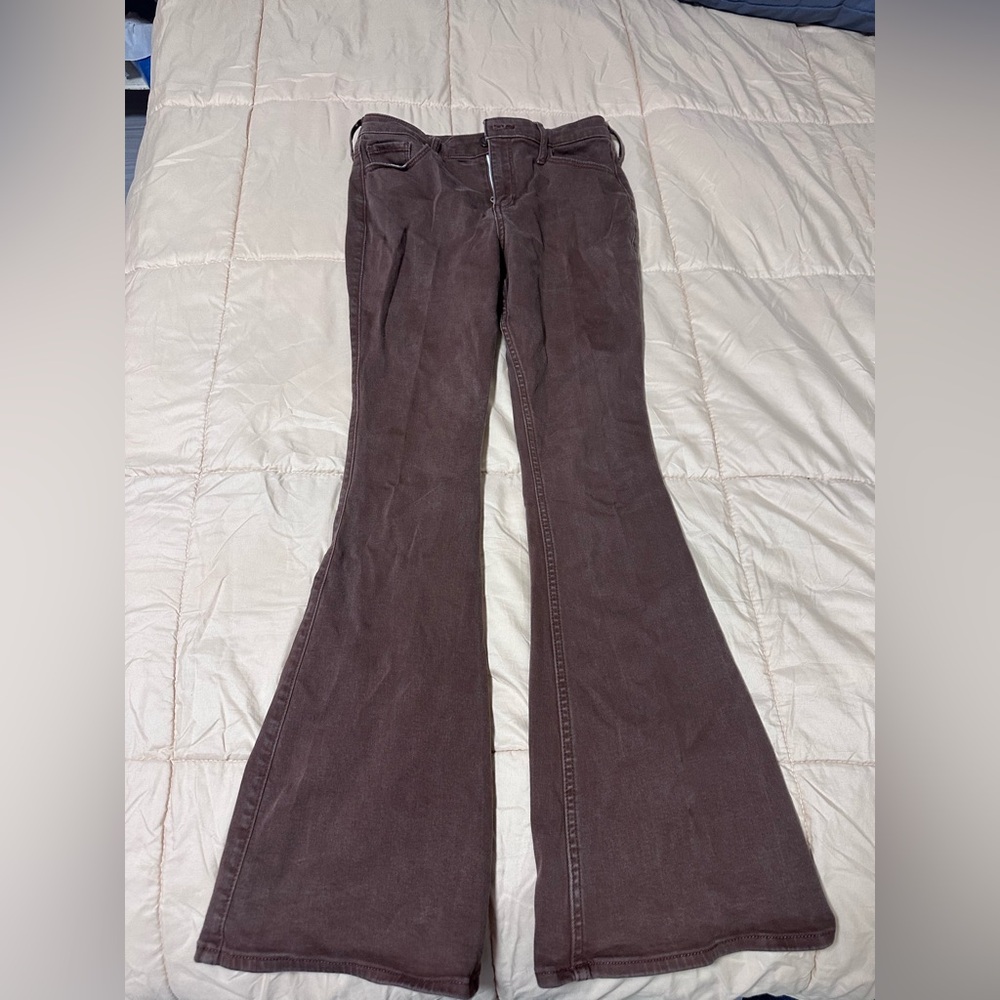 Hollister Flared Brown Pants
